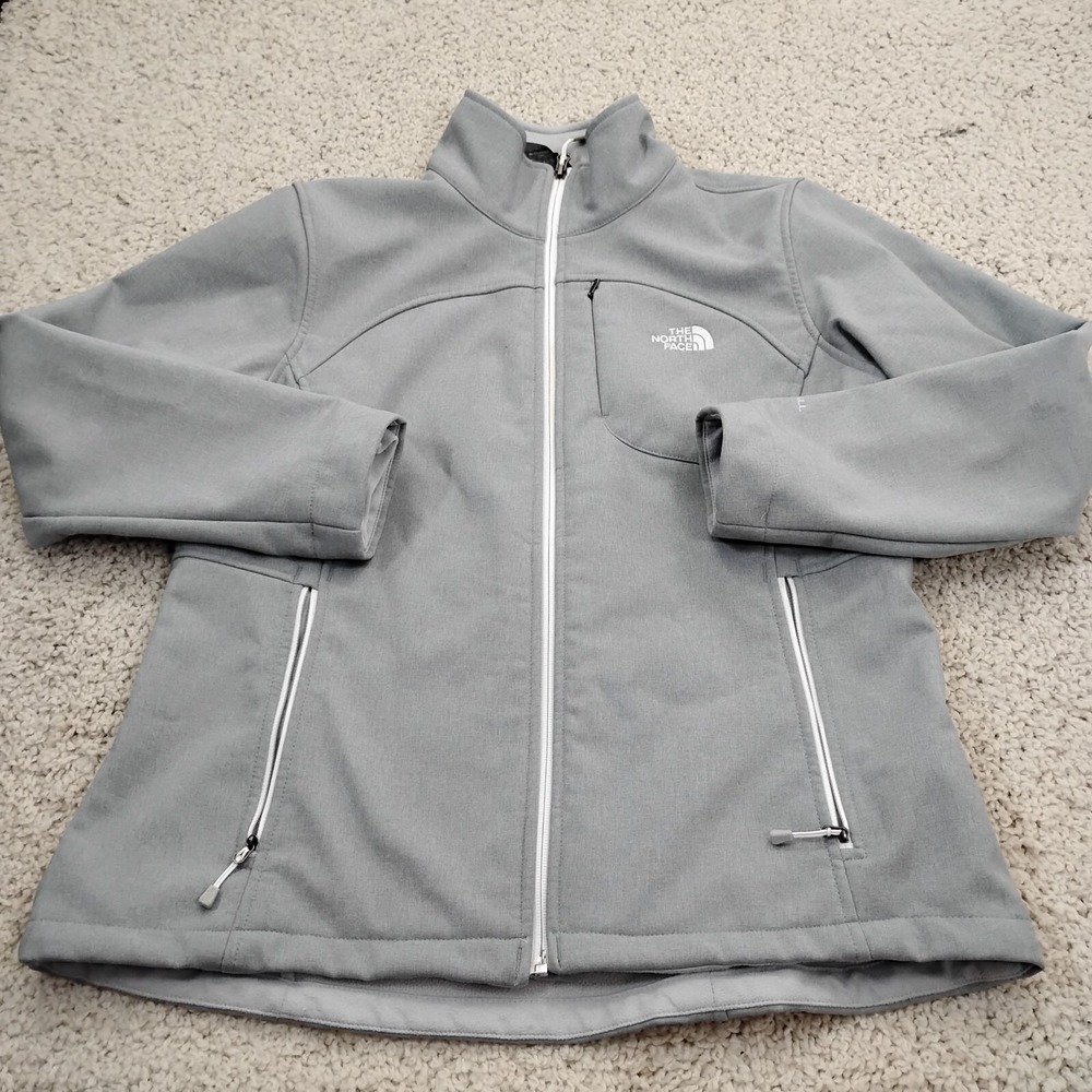 The North Face Jacket Womens XL Gray Wind Wall Full Zip Coat Outdoor Hiking A2
